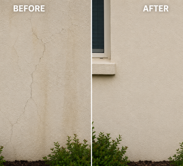 stucco crack before and after stucco crack before and after
